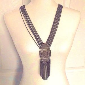 Gold multi chain boho necklace